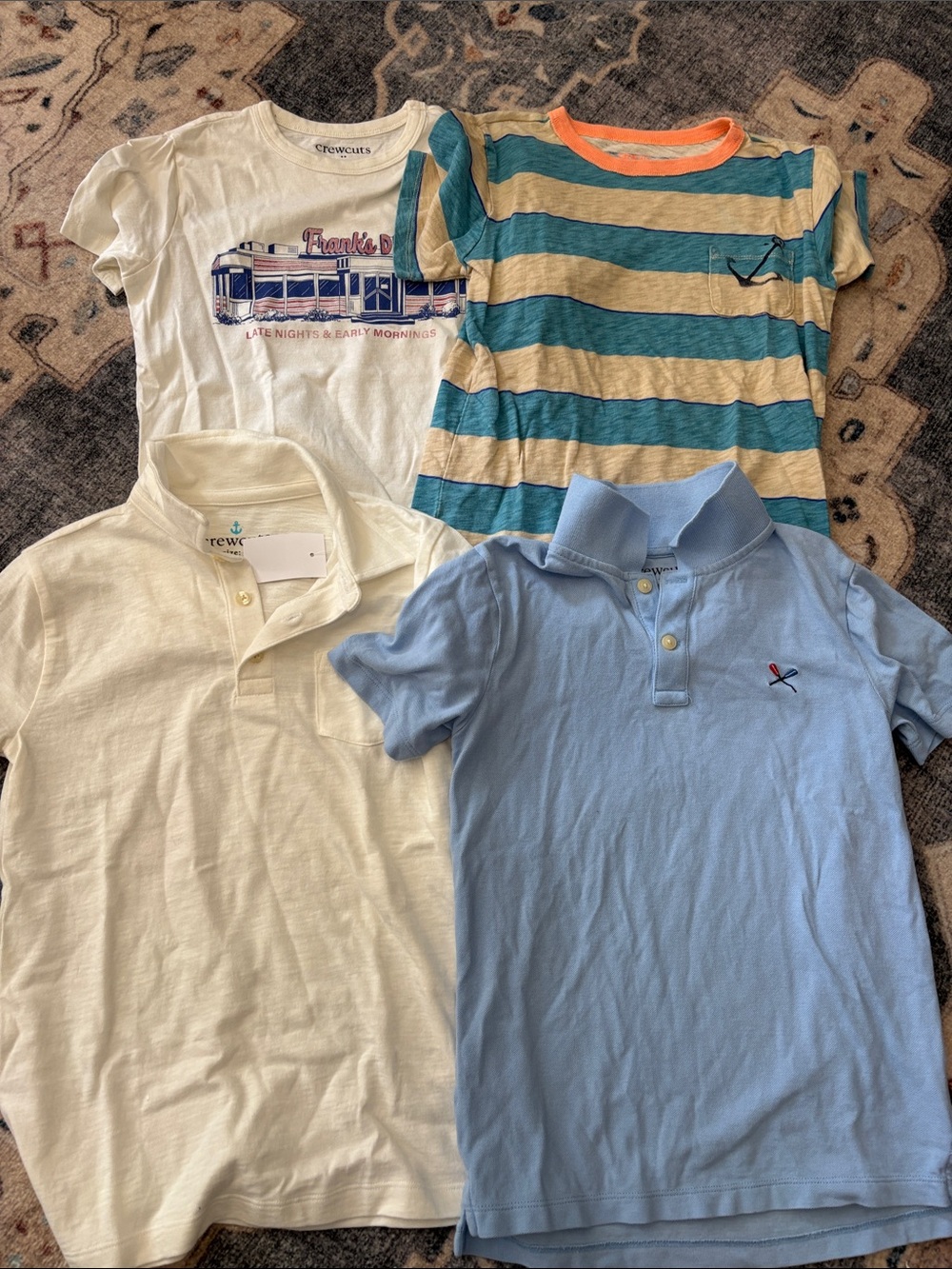 NWT. Crewcuts 2 shirts and 2 polos, size 8/9